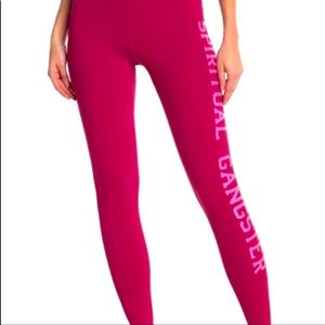 Spiritual Gangster Leggings full length, raspberry pink, size M